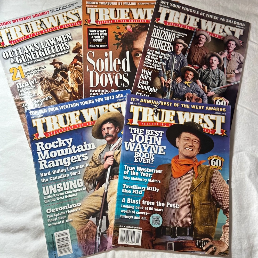 True West Magazine Bundle 2013 4 Issues John Wayne Rangers Good Condition Mixed